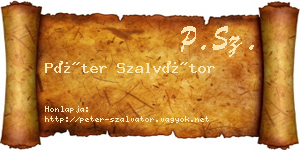 Péter Szalvátor névjegykártya